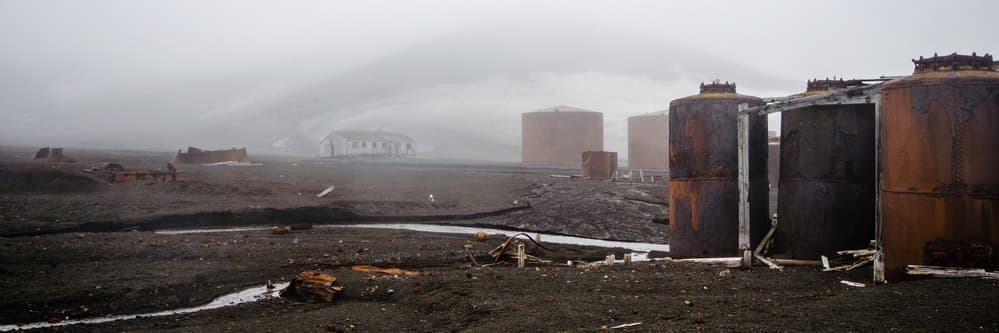 Forgotten Industrial Landscape by Fred Barrington — canvas wall art