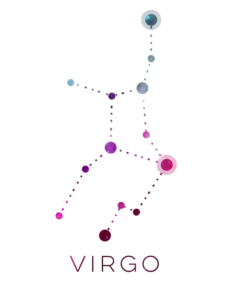 Colorful Virgo Constellation by Emiliano Deificus — canvas wall art