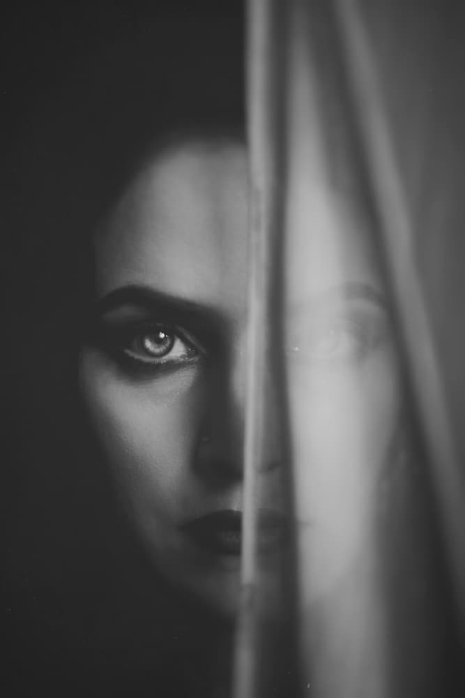 Mysterious Woman Portrait by Moreno — canvas wall art