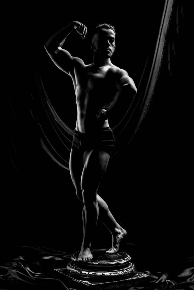 Classical Physique Pose by Robert Girmencea — canvas wall art