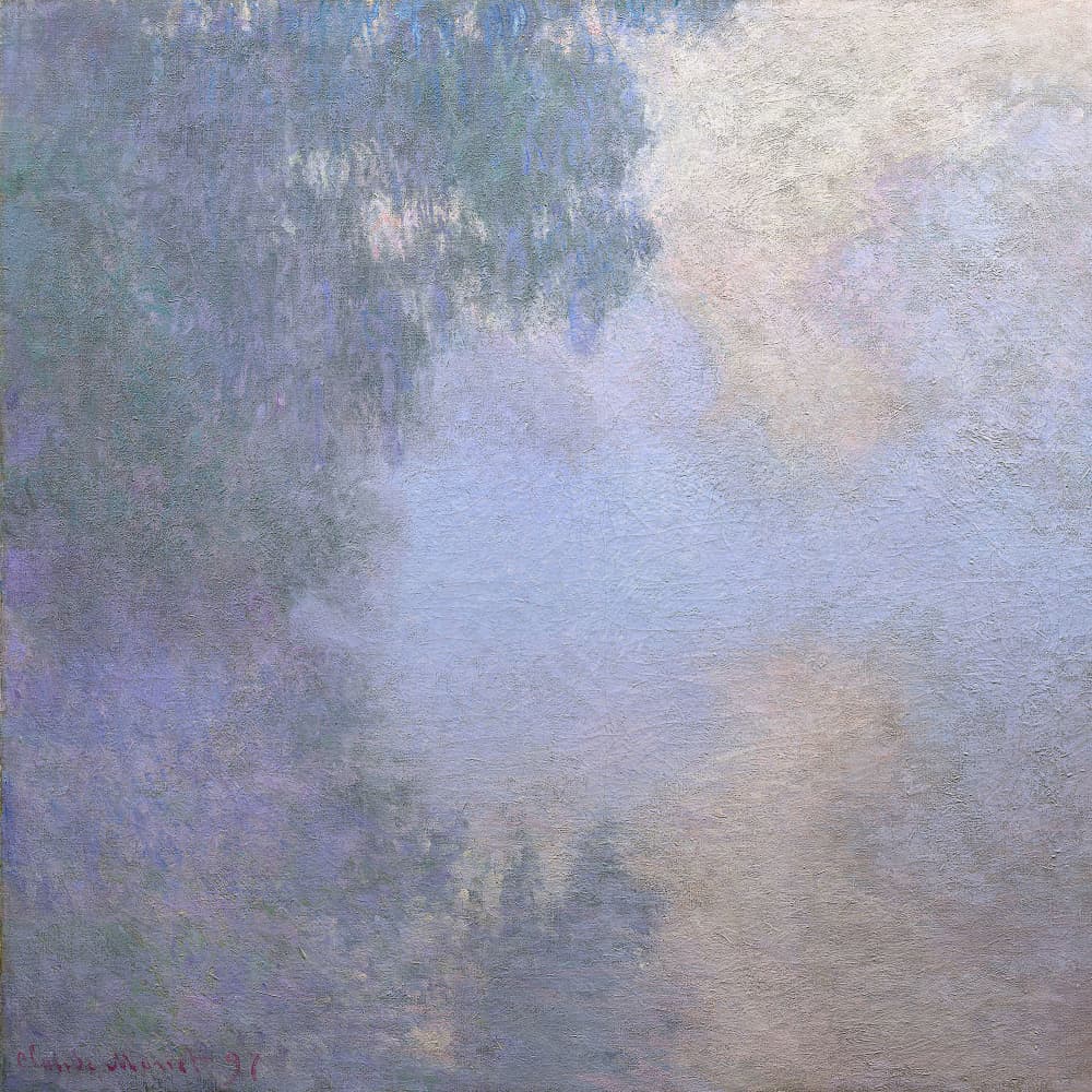 Morning On the Seine Near Giverny (1897) By Claude Monet Copy by Claude Monet — canvas wall art
