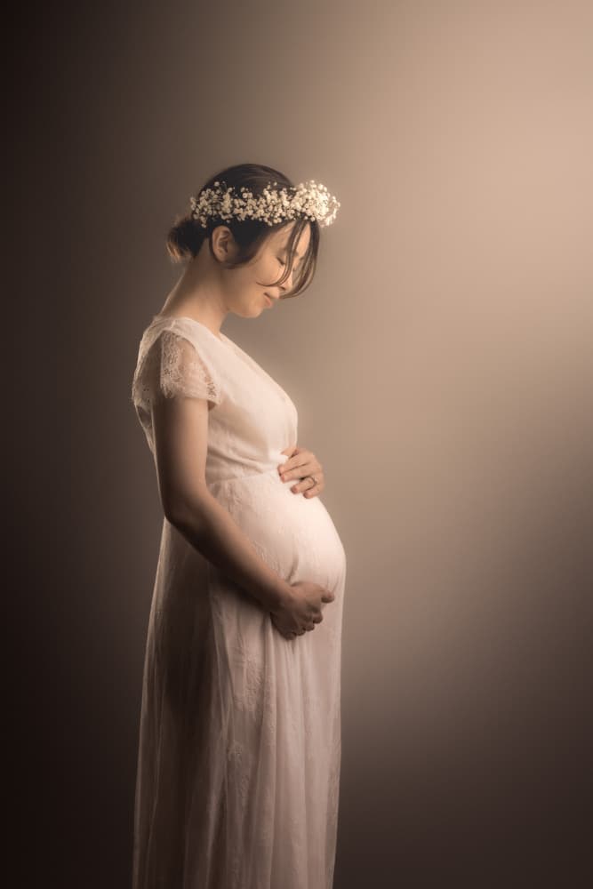 Gentle Maternity Portrait by Suguru Sumimoto — canvas wall art
