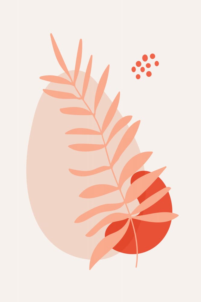 Abstract Botanical Leaf by Dina Dankers — canvas wall art