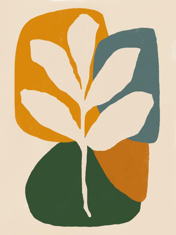 Abstract Organic Plant by Little Dean — canvas wall art