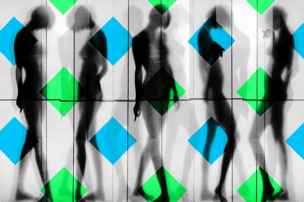 Motion Silhouettes with Diamonds by Igor Shrayer — canvas wall art