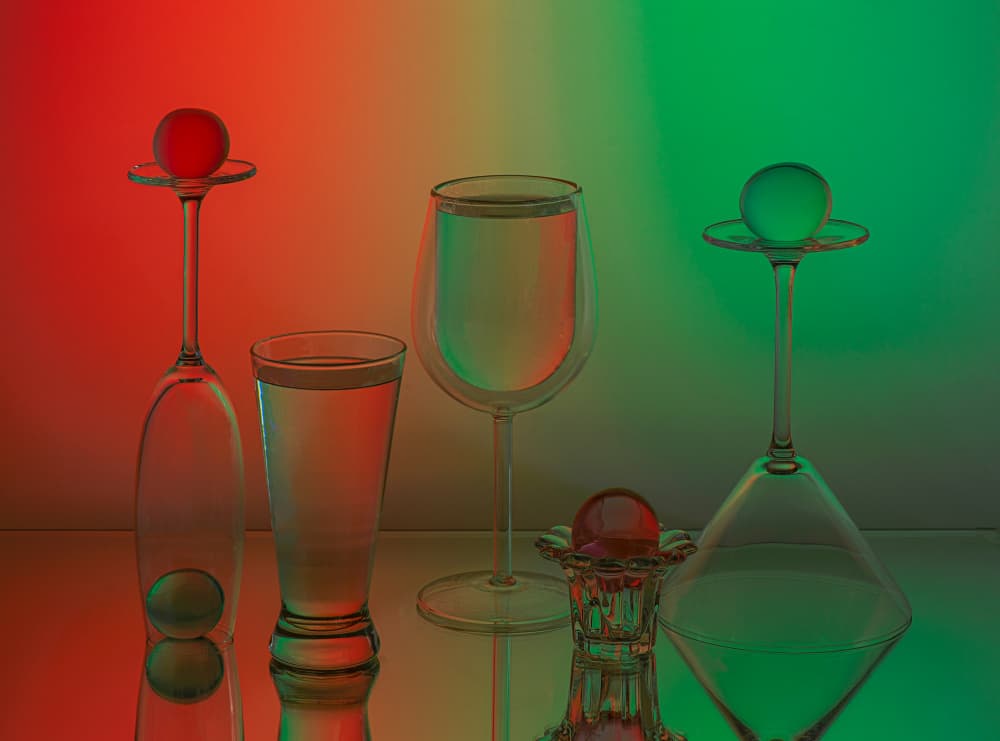 Red Green Glass Art by Alice Sheng — canvas wall art