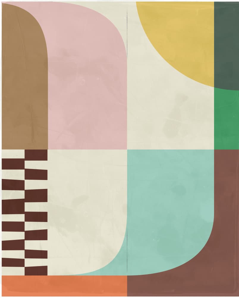 Abstract Geometric Blocks by Ellen Greup — canvas wall art