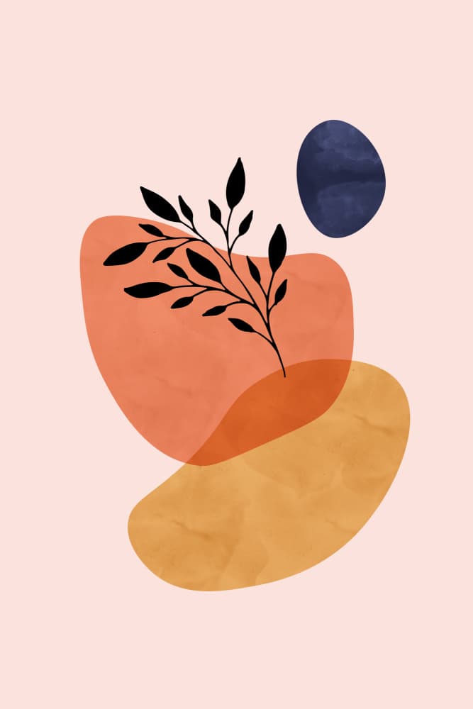 Earthy Botanical Abstract by Vesuvik Designs — canvas wall art