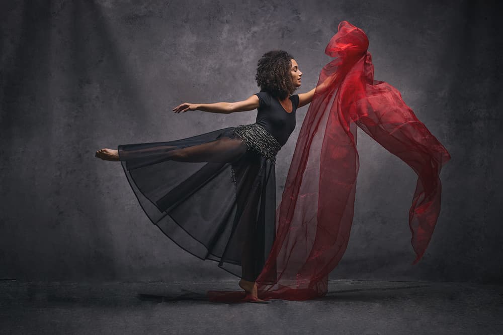 Dancer's Red Flow by Joan Gil Raga — canvas wall art