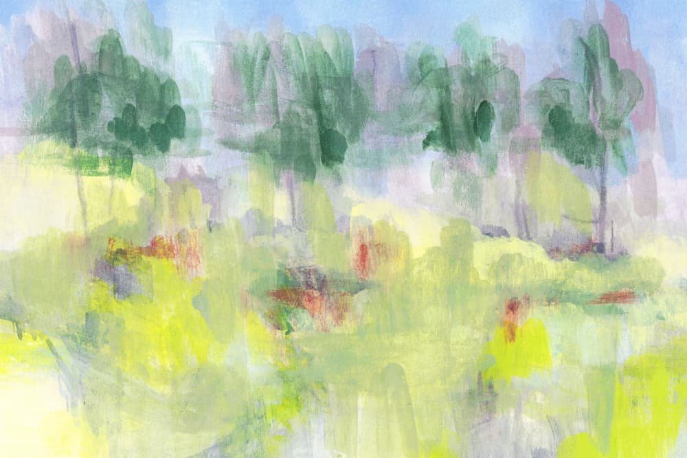 Dreamy Pastel Landscape by Lori Ann Folz — canvas wall art