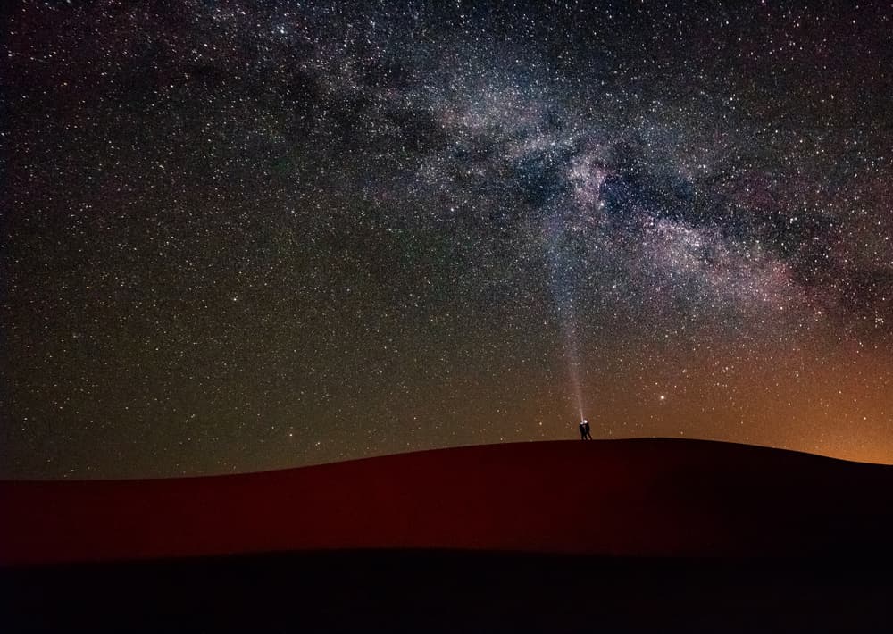 Lone Stargazer Desert Night by Babak Mehrafshar — canvas wall art