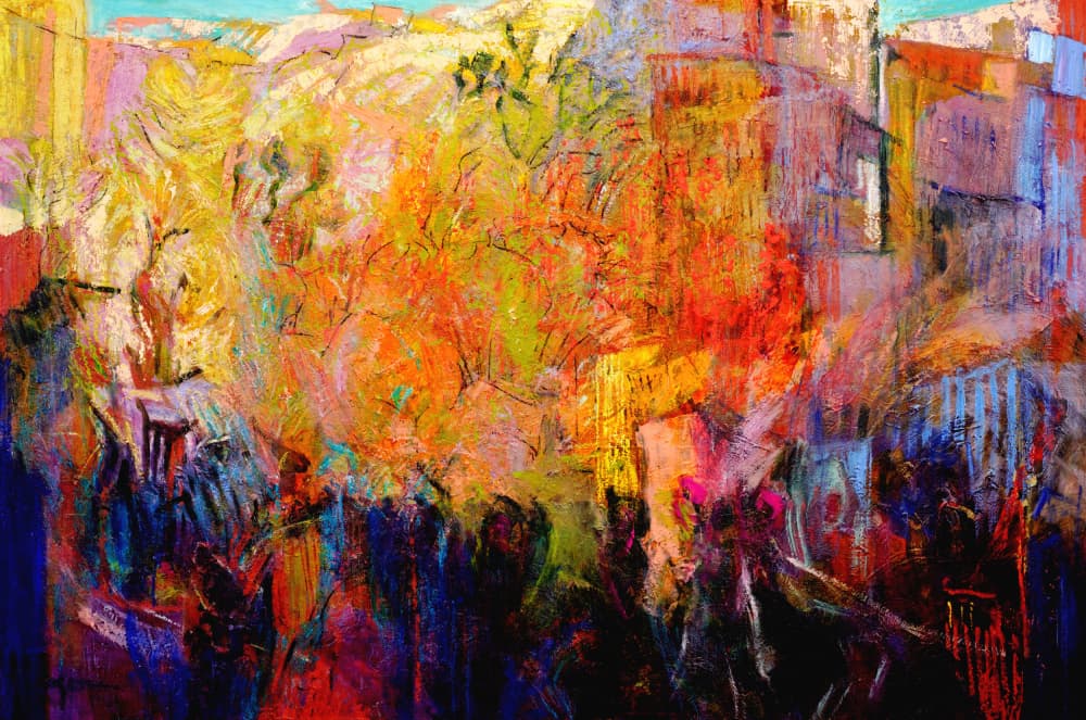 Vibrant Cityscape by Dorothy Fagan — canvas wall art