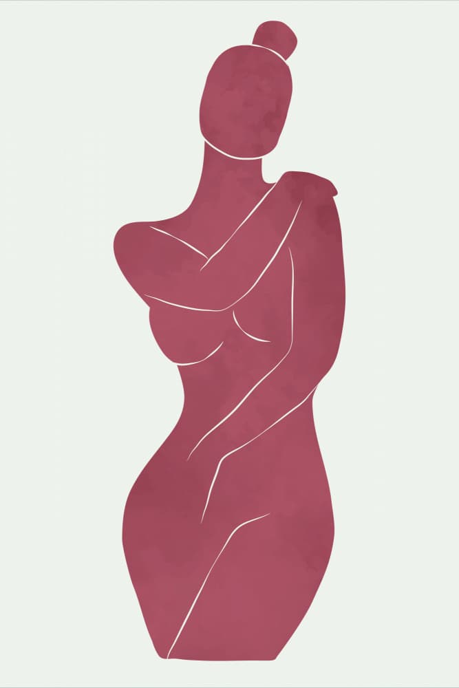 Pink Serene Silhouette by jay stanley — canvas wall art