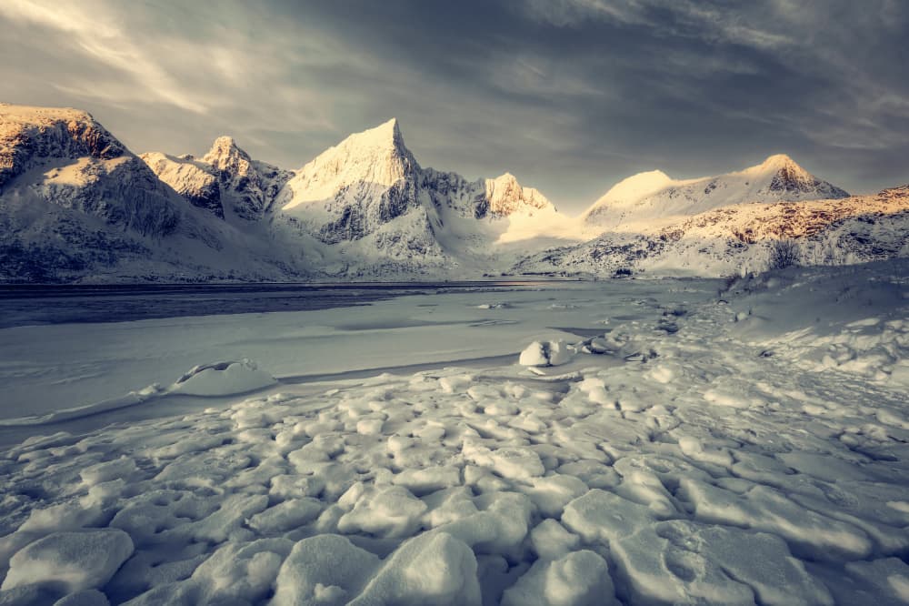 Frozen Mountain Landscape by Ida Tittelova AFIAP — canvas wall art