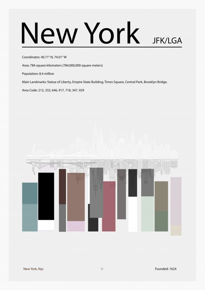 New York City Abstract by cartissi — canvas wall art