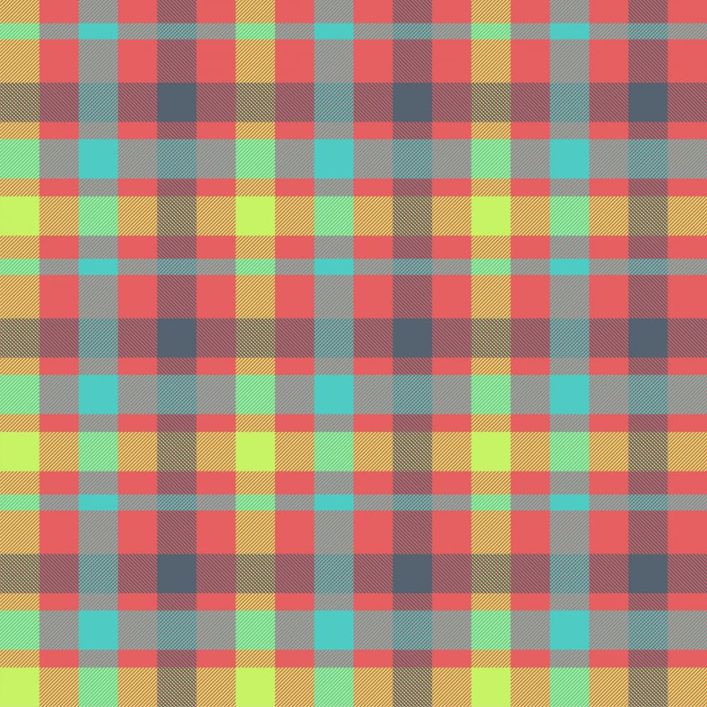 Colorful Plaid Pattern by Marika Barsrsind — canvas wall art