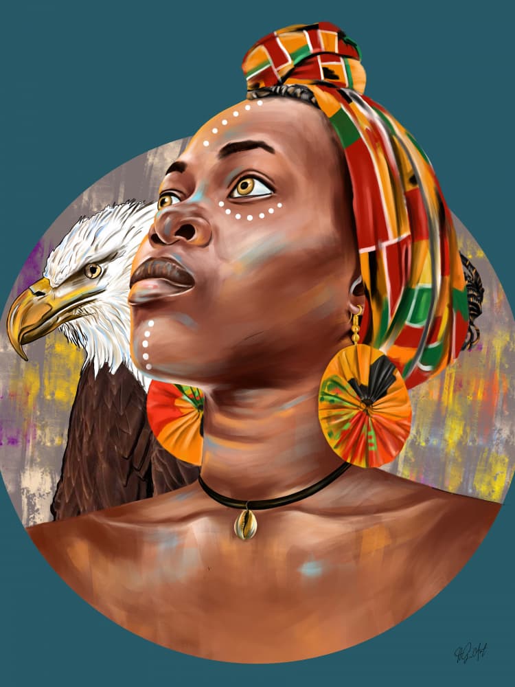 Eagle eye by Ojenike Oladapo — canvas wall art
