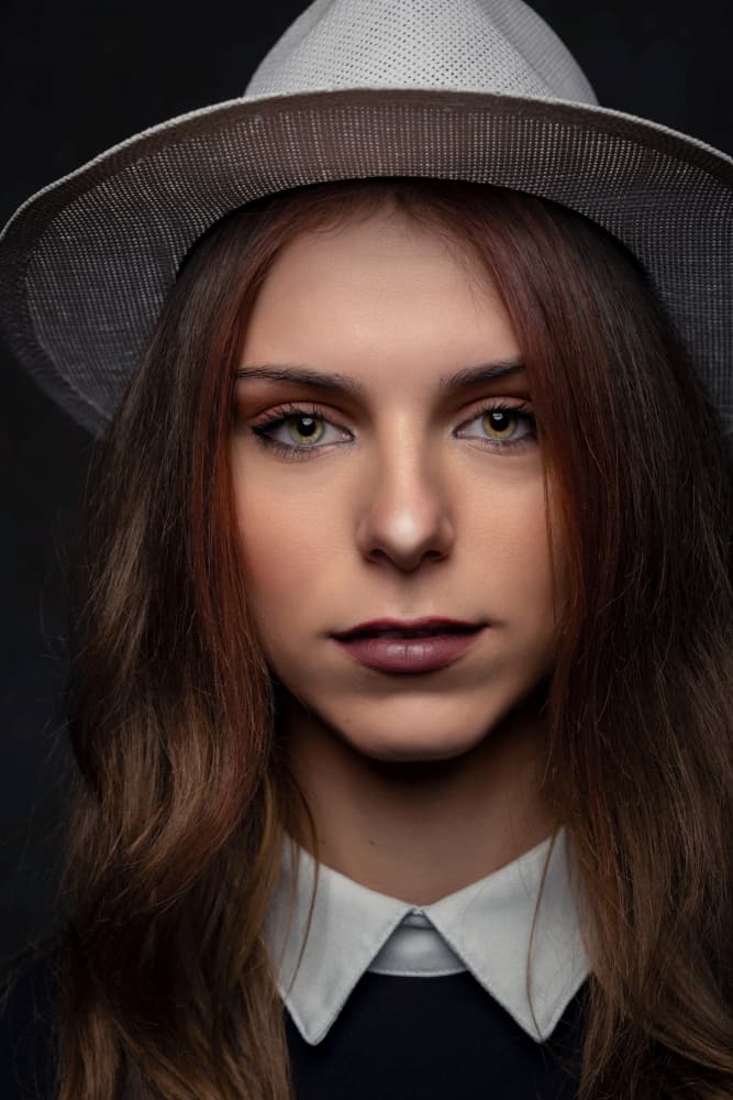 Elegant Woman With Hat by Cristian Pavel — canvas wall art
