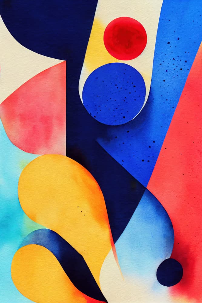 Vibrant Fluid Shapes by Mauro — canvas wall art