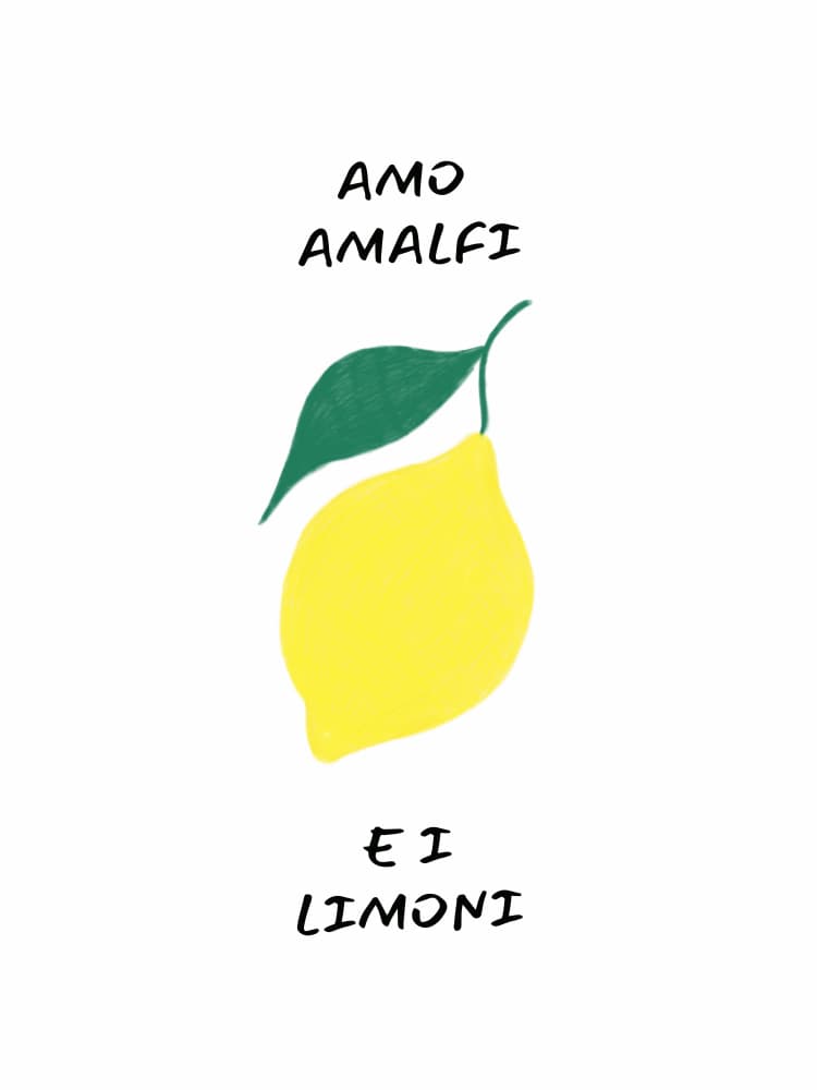 Amo Amalfi E Limoni by Ohkimiko — canvas wall art