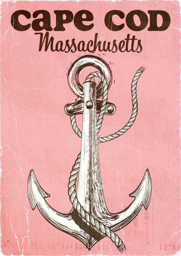 Cape Cod Anchor Vintage by Nicholas — canvas wall art