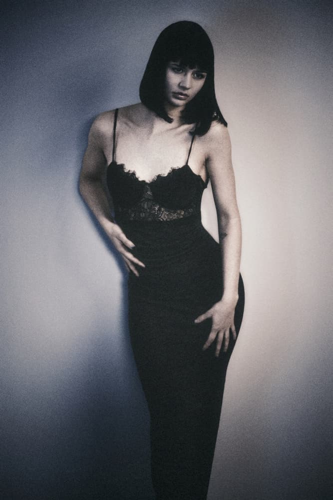 Black Dress Silhouette by Steffen Lauterbach — canvas wall art