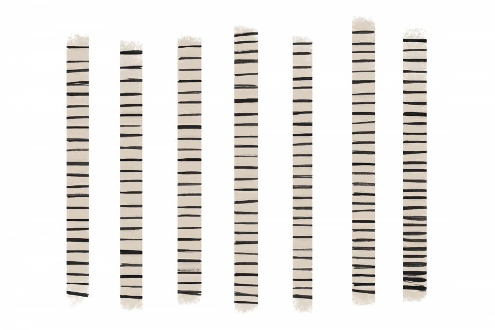 Monochrome Stripes by uplusmestudio — canvas wall art