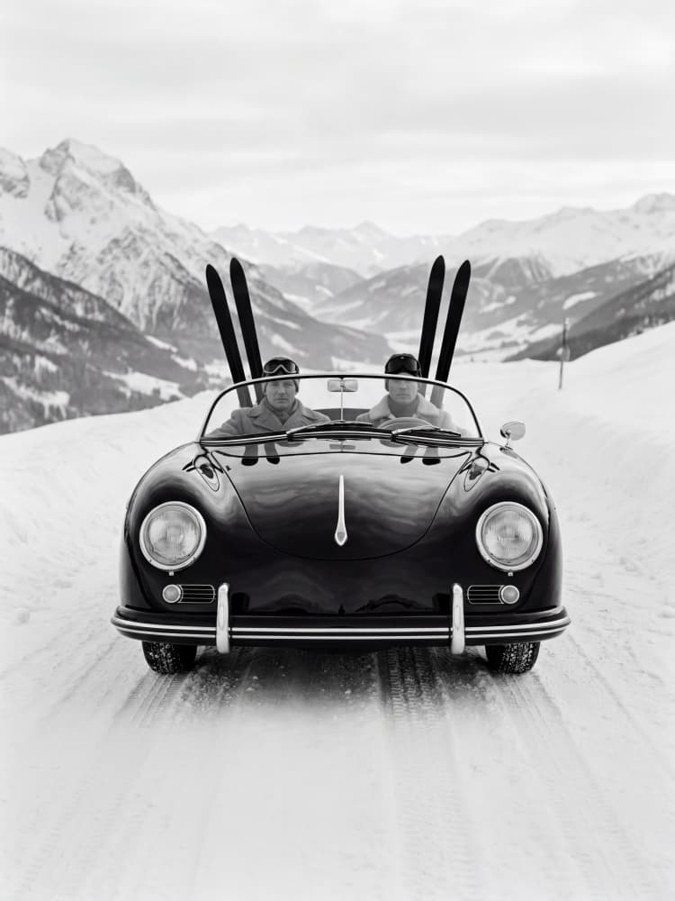 Vintage Alpine Ski Trip by Andreas Magnusson — canvas wall art