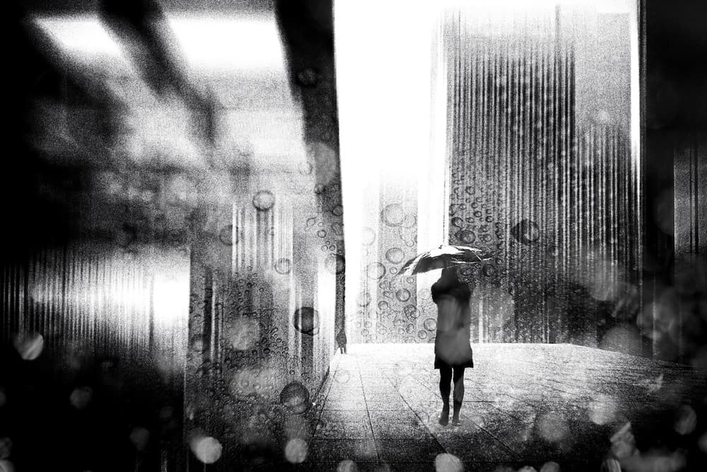 Rainy City Walk by Stefan Eisele — canvas wall art