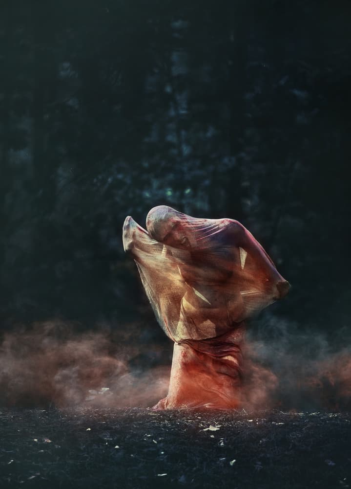 Ethereal Flowing Figure by Magdalena Russocka — canvas wall art