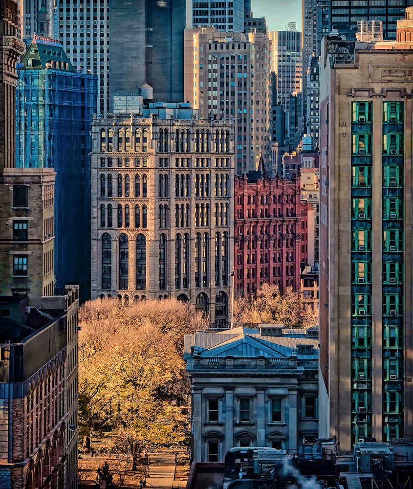 Vibrant Urban Architecture by Liyun Yu — canvas wall art