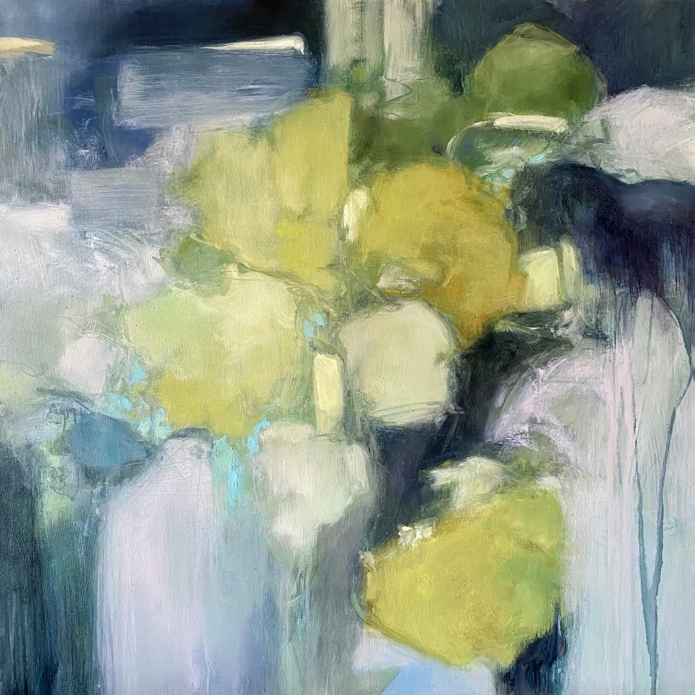 Serene Green Blue Flow by Julia Purinton — canvas wall art
