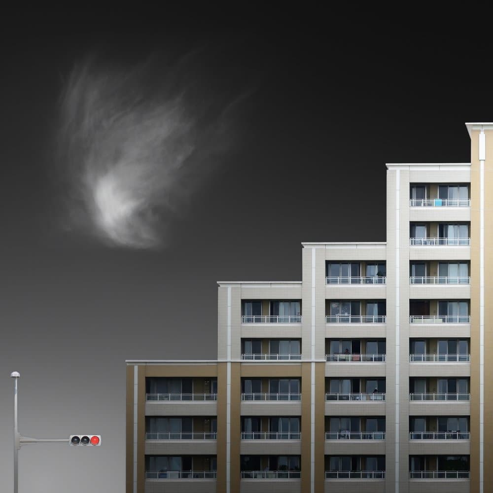 Stepped City Architecture by Akira TAKAUE — canvas wall art