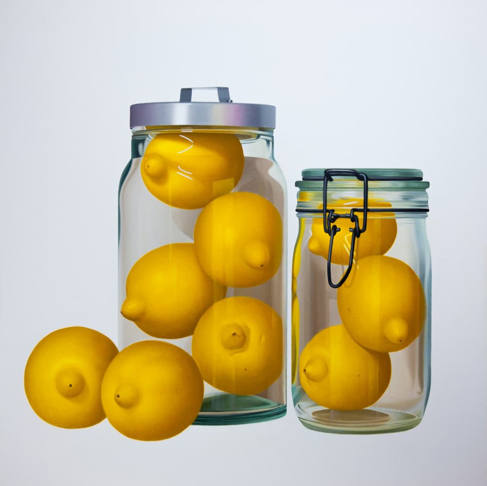 Fresh Lemons In Jars by Ildefonso Martín — canvas wall art