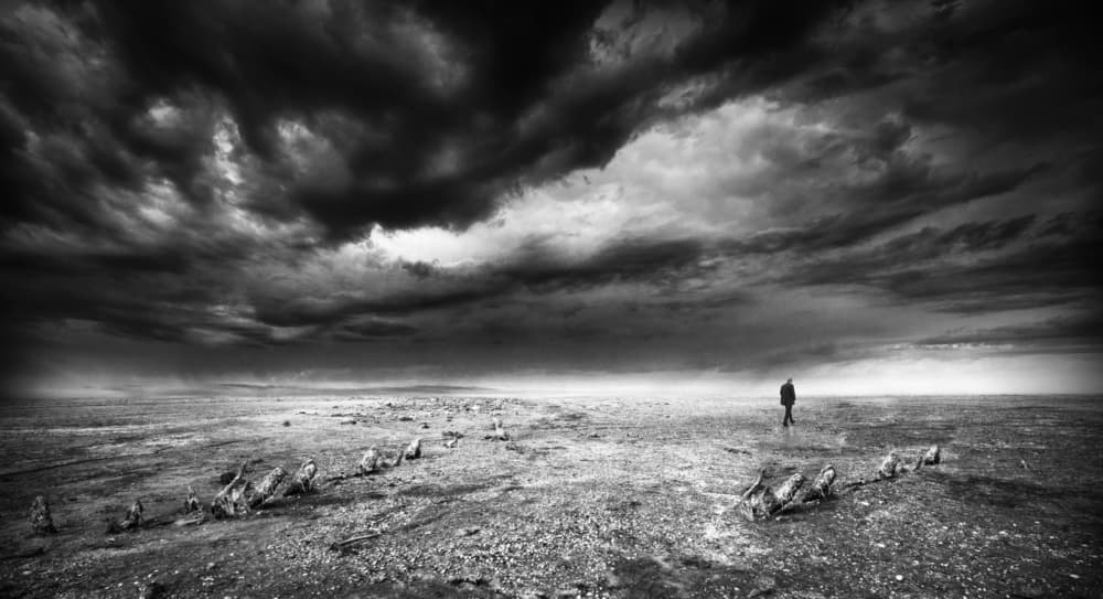 Man Under Stormy Sky by Maurits De Groen — canvas wall art