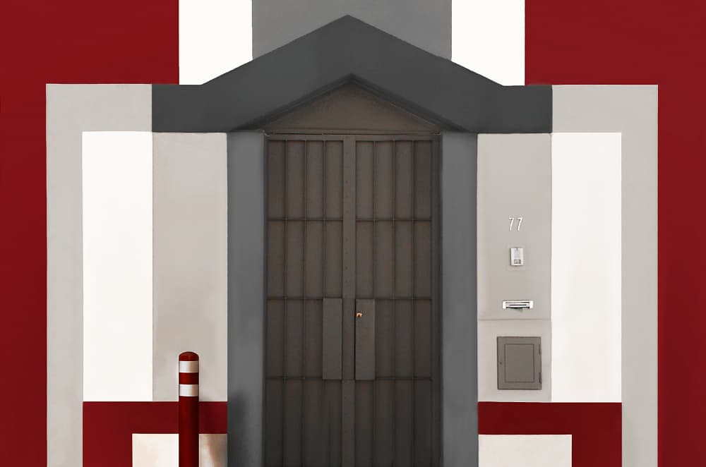 Geometric Building Entrance by Elena Arjona — canvas wall art