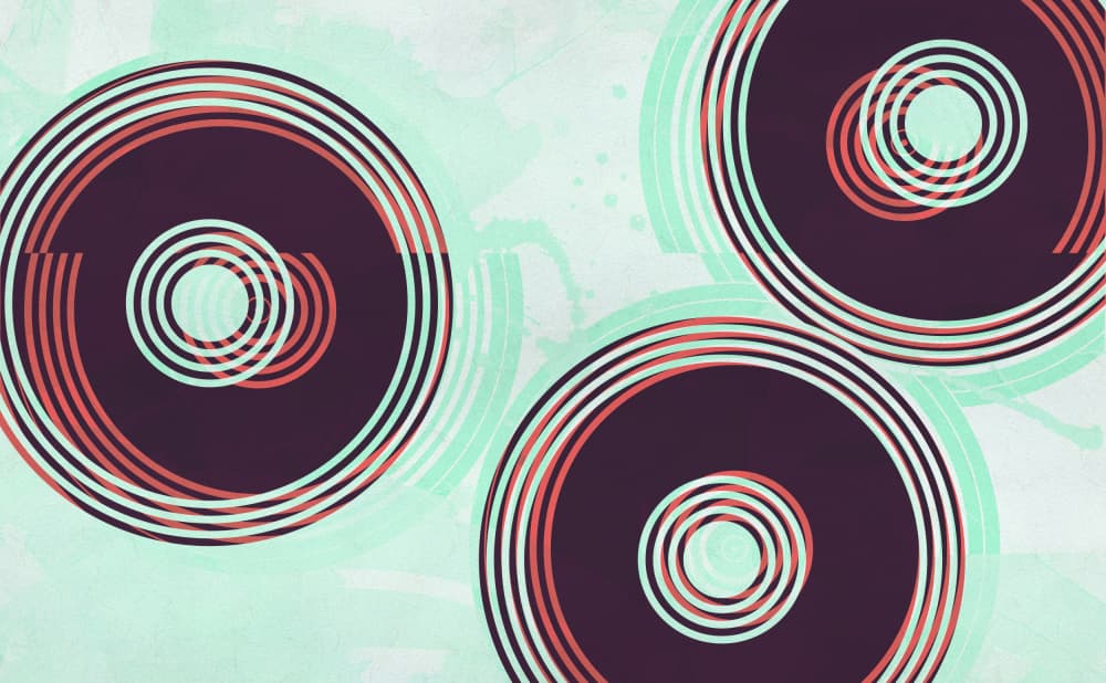 Overlapping Rings Pattern by Daniel DeLuna — canvas wall art