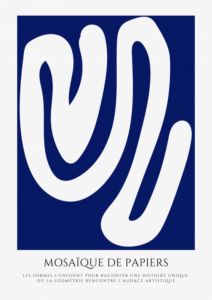 Organic Blue Curves by RS LAB STUDIO — canvas wall art
