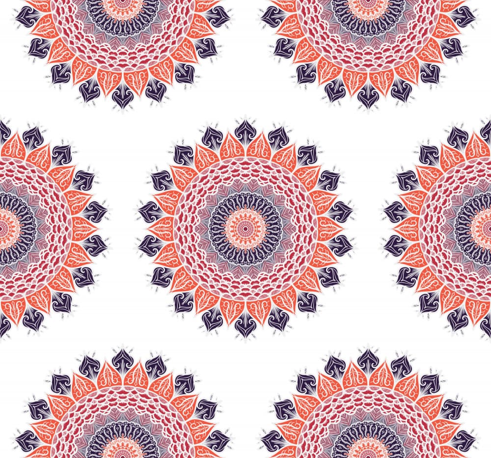 Vibrant Mandala Pattern by Marika Barsrsind — canvas wall art