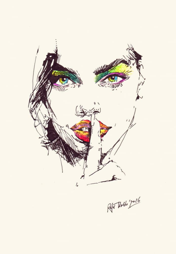 Mysterious Woman's Secret by Rafal Kulik — canvas wall art