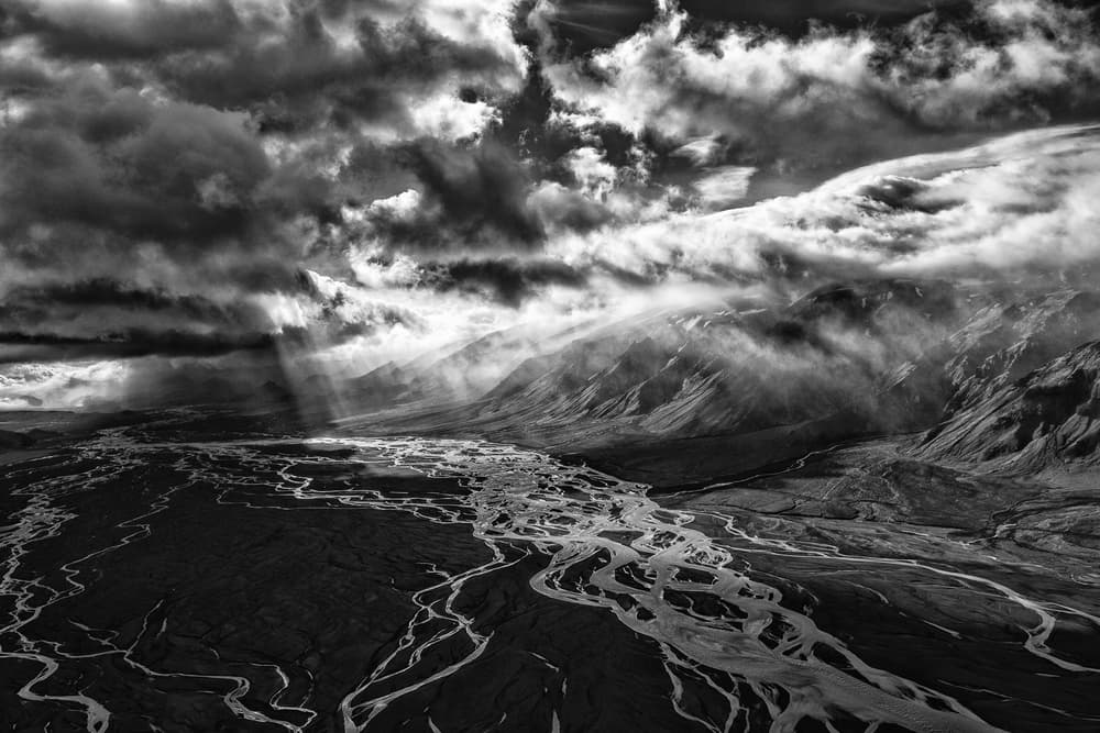 Sun Rays Over Wild River by Marc Pelissier — canvas wall art