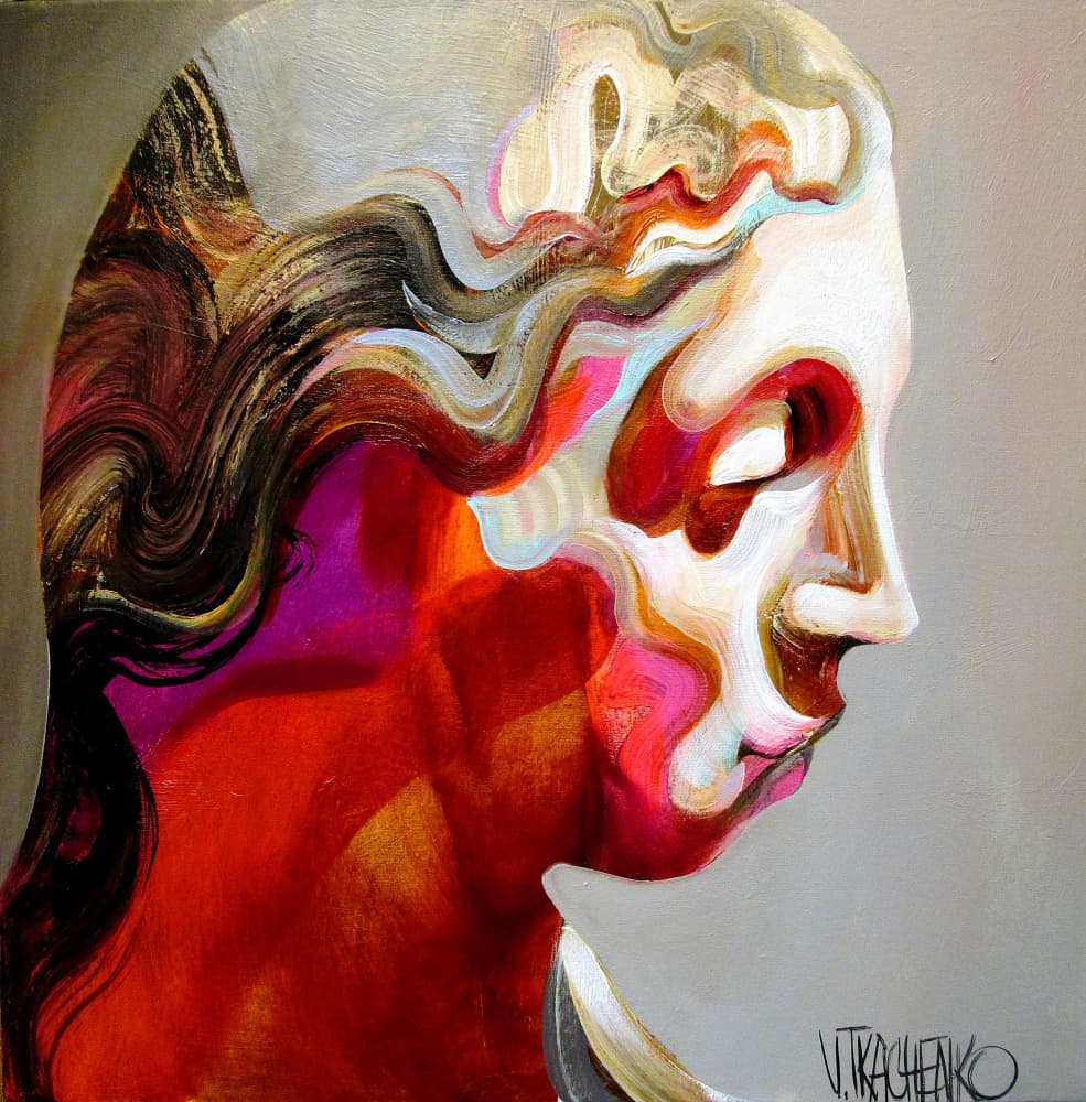 Abstract Woman Profile by Victor Tkachenko — canvas wall art