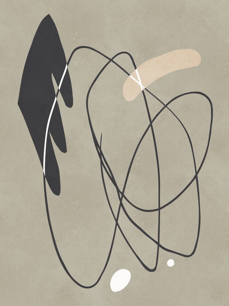 Organic Lines and Shapes by Vitor Costa — canvas wall art