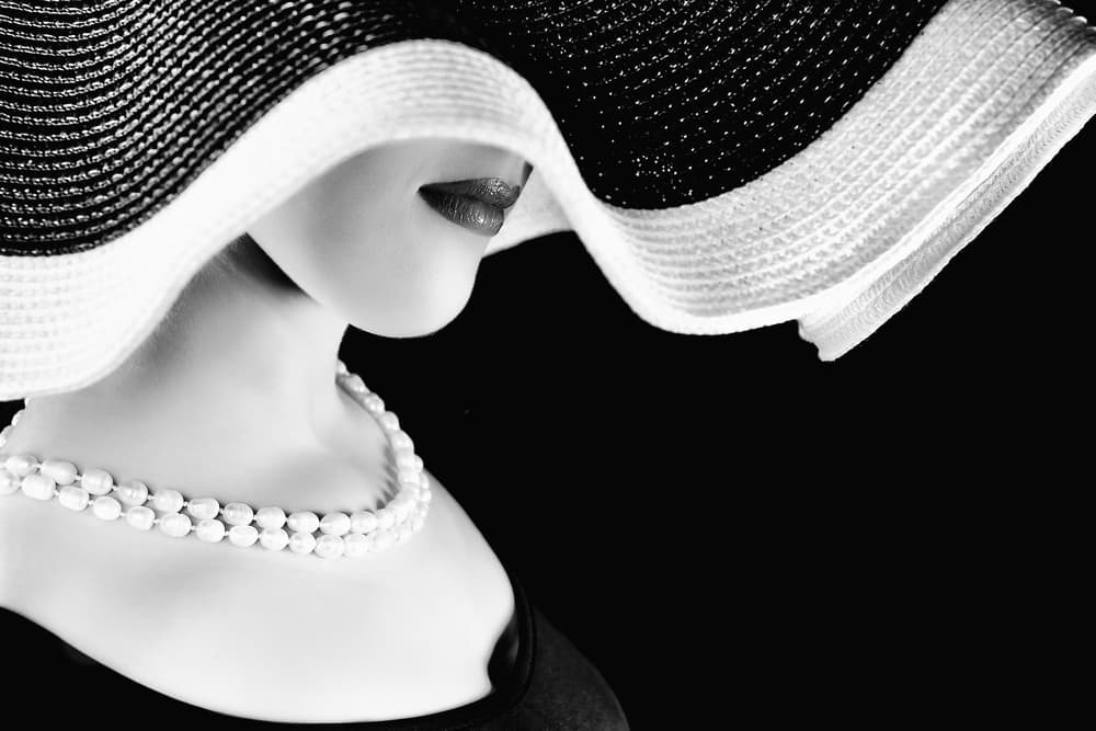 Elegant Lady Pearl Hat by Ruslan Bolgov — canvas wall art