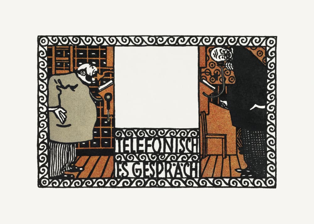 Telephone Conversation by Moriz Jung — canvas wall art