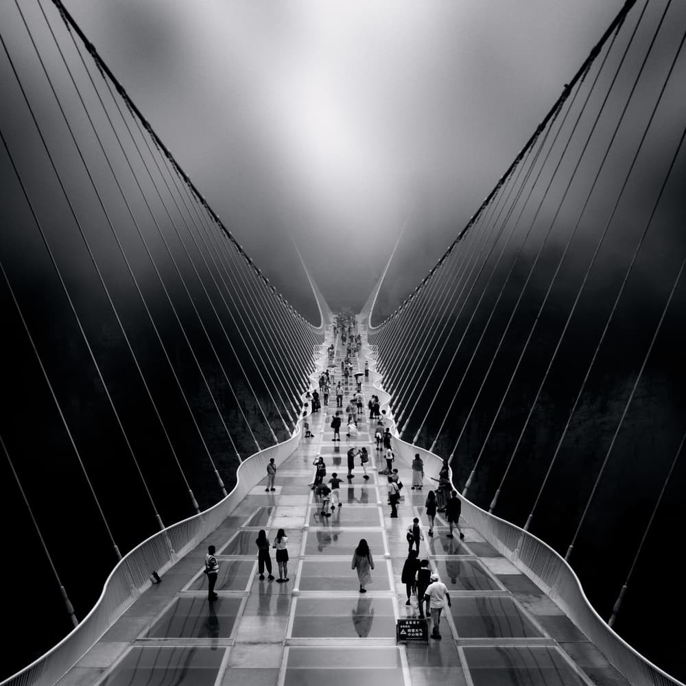 Glass Bridge Perspective by Olavo Azevedo — canvas wall art