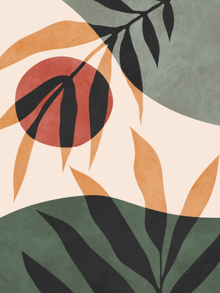 Warm Desert Leaves by Vitor Costa — canvas wall art