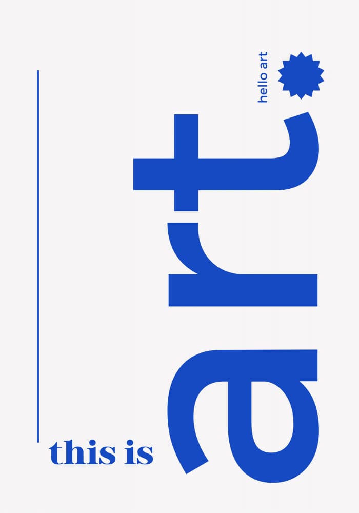 Hello Bold Typography by Athene Fritsch — canvas wall art