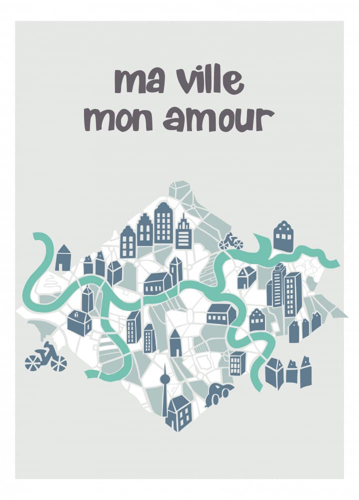 My City My Love by Annick — canvas wall art
