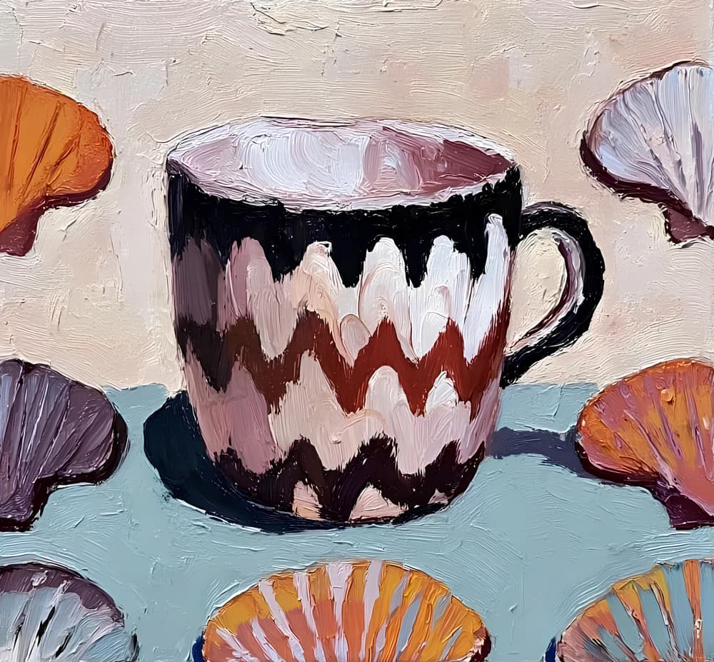 Coastal Still Life Mug by Avanesova Elena — canvas wall art